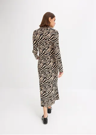 Bonprix Hochgeschlossenes Bedrucktes Midikleid Aus Punto Di Roma - Damen