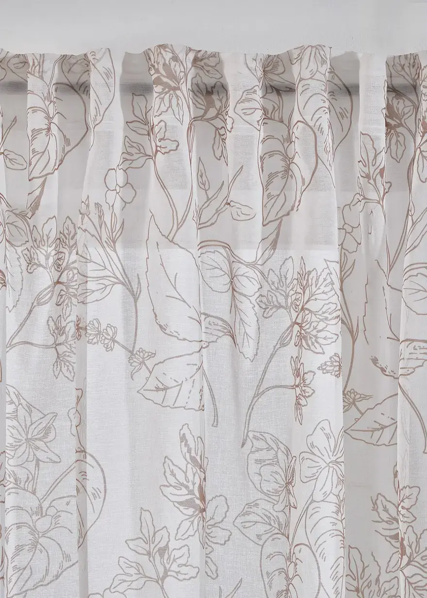 Bonprix Hochwertige Fertiggardine - Weiß Multifunktionsband