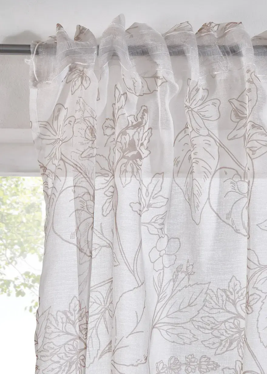 Bonprix Hochwertige Fertiggardine - Weiß Multifunktionsband