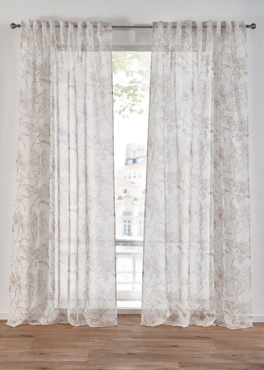 bonprix Hochwertige Fertiggardine - weiß Multifunktionsband