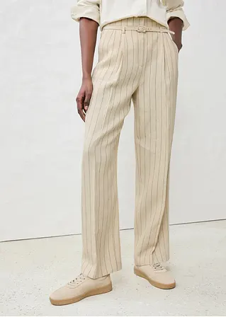 Bonprix Hochwertige Hose Mit Gürtel (2-tlg.Set) Aus Reinem Leinen - Damen