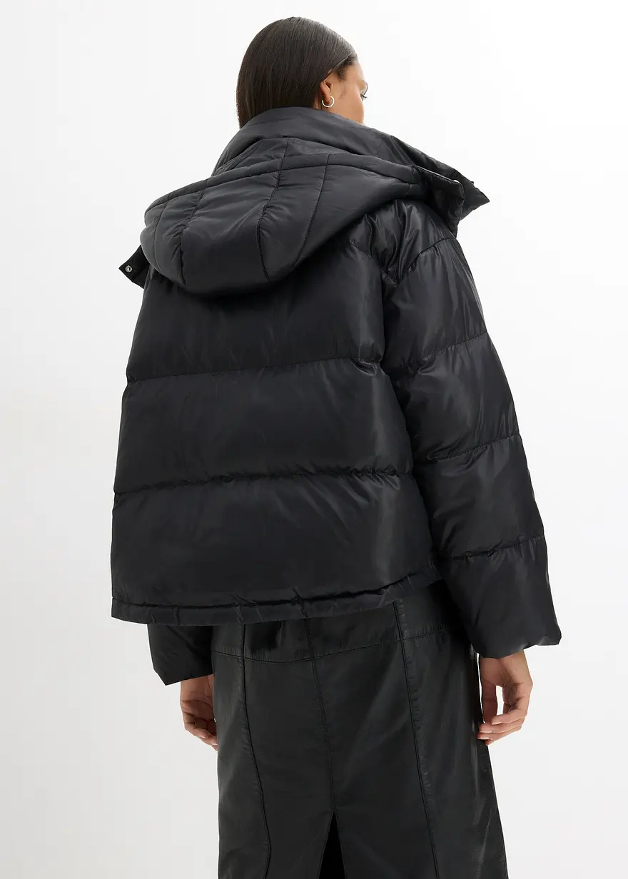 Bonprix Hochwertige Jacke Mit Echter Daunenfüllung Eingriffstaschen Mit Weichem Fleece Abnehmbarer Kapuze Und Wasserabweisenden Finish
