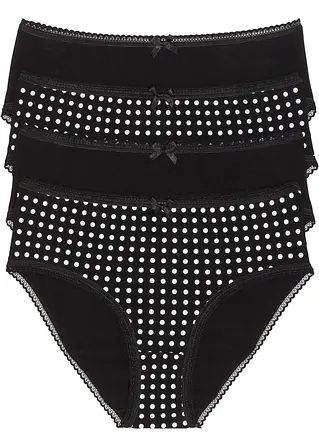 Bonprix Hochwertige Slips In Angenehm Weicher Qualität - Schwarz + Weiß