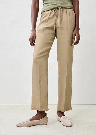 Bonprix Hochwertige Weite Hose Aus Reinem Leinen - Grün - Damen