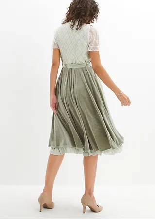 Bonprix Hochwertiges Dirndl Aus Edlem Jacquard Mit Dekorativer Knopfleiste Und Hübscher Stickerei