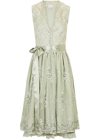 bonprix Hochwertiges Dirndl aus edlem Jacquard mit dekorativer Knopfleiste und hübscher Stickerei