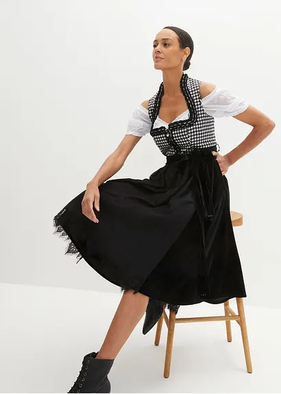 Bonprix Hochwertiges Dirndl Mit Vielen Details Und Reißverschluss Vorne