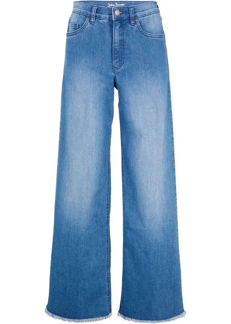 bonprix Hohe Loose-Fit Jeans mit Stretch - blau regular