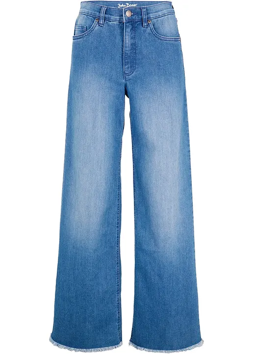 bonprix Hohe Loose-Fit Jeans mit Stretch - blau regular