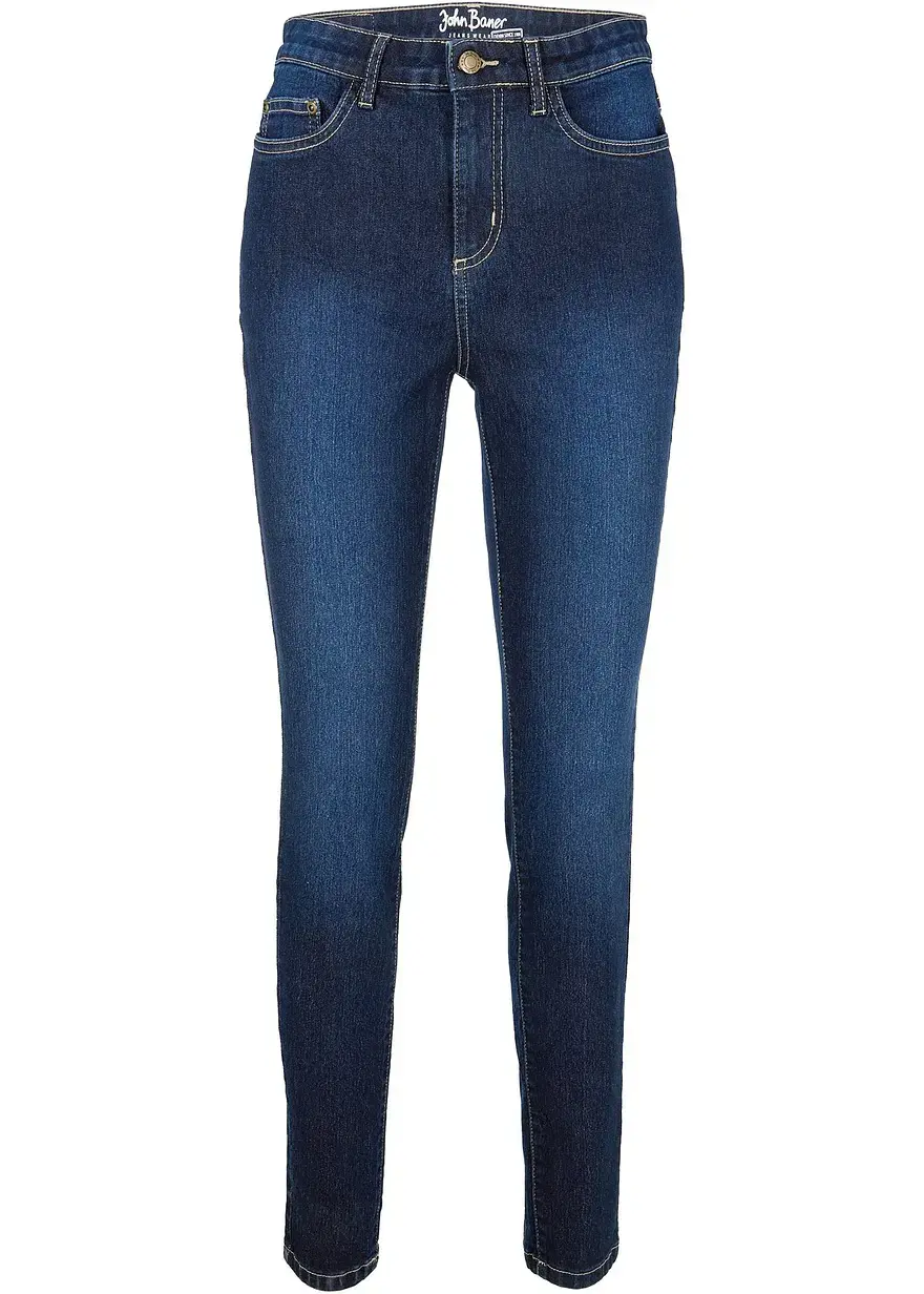 bonprix Hohe Skinny-Jeans mit Stretch - blau regular - Damen