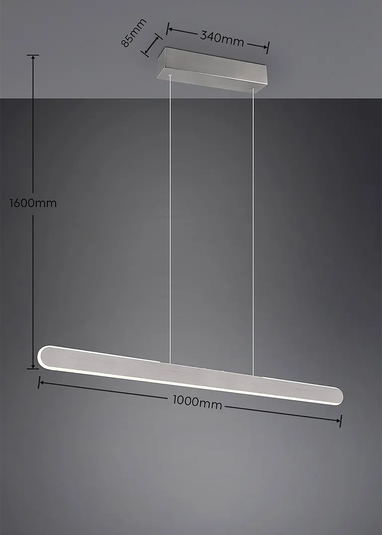 Bonprix Höhenverstellbare Pendelleuchte Mit Touch-Steuerung - Silber