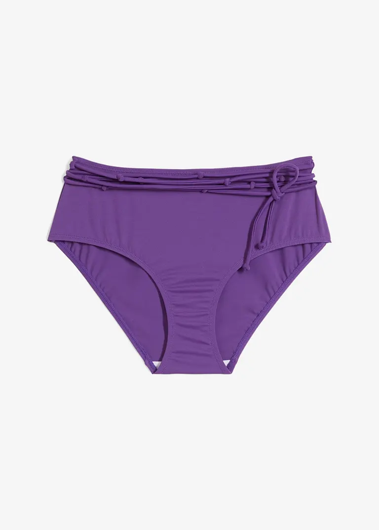 bonprix Höher geschnittene Bikinihose mit tollen Details - lila
