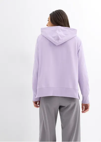 Bonprix Hoodie Mit Raffinierten Seitenschlitzen - Lila - Damen