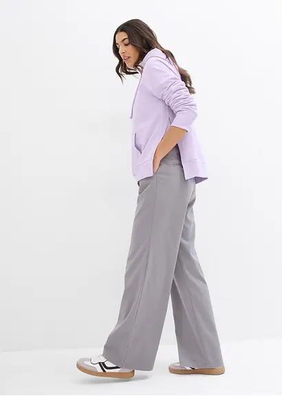 Bonprix Hoodie Mit Raffinierten Seitenschlitzen - Lila - Damen