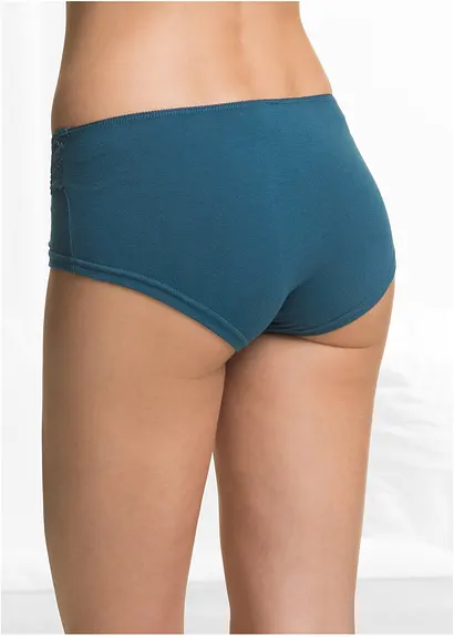 Bonprix Hübsche Panty Mit Spitzendetail - Schwarz + Blaupetrol