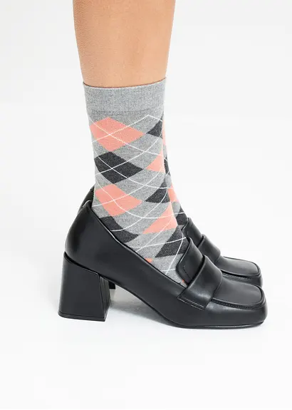 Bonprix Hübsche Socken Im Multipack - Lachs/grau Gemustert