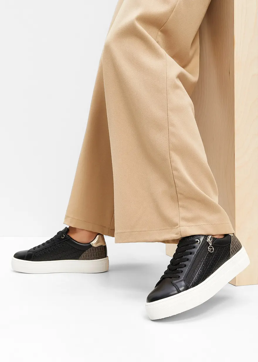 Bonprix Hübscher Tamaris Sneaker Mit Glamourösen Details - Schwarz