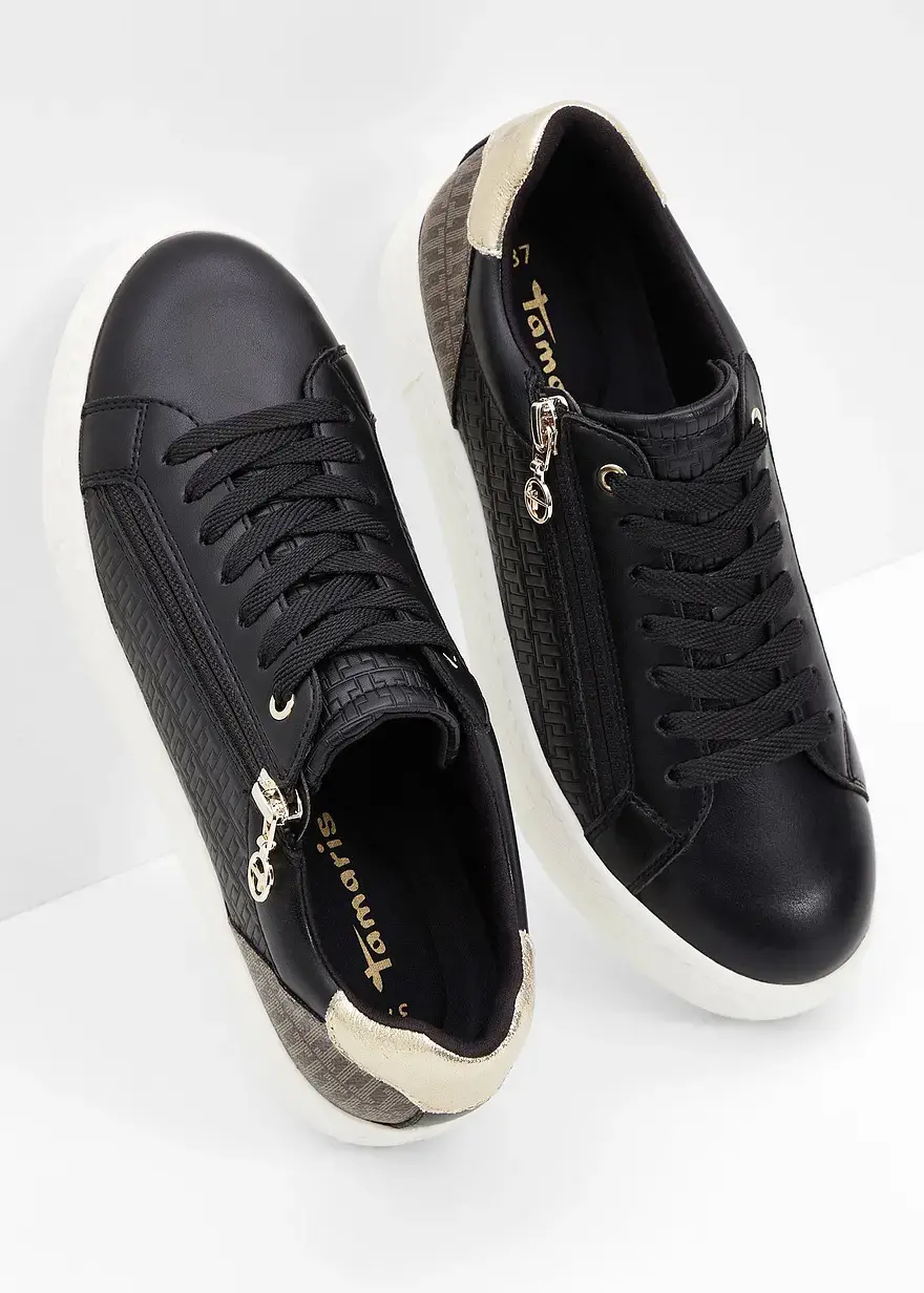 Bonprix Hübscher Tamaris Sneaker Mit Glamourösen Details - Schwarz