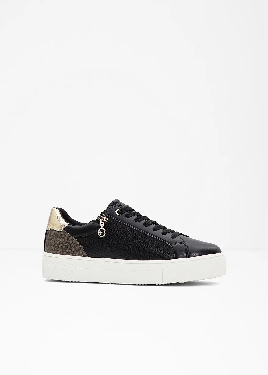 bonprix Hübscher Tamaris Sneaker mit glamourösen Details - schwarz