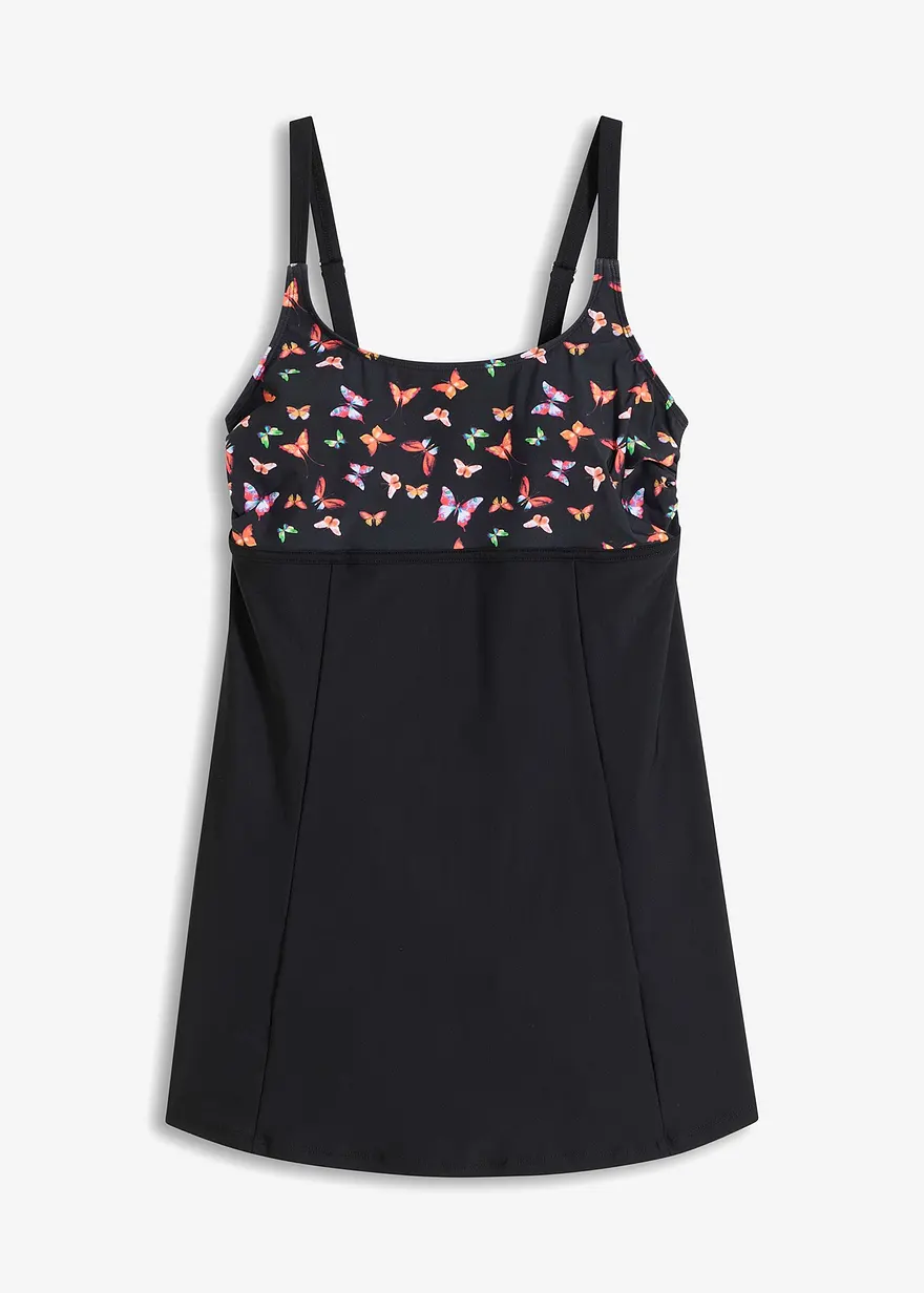 Bonprix Hübsches Badekleid Mit Leichter Formkraft - Schwarz