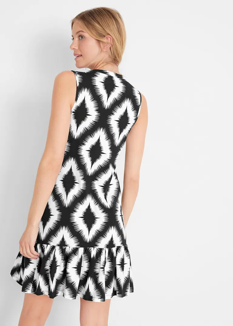 Bonprix Hübsches Kleid Mit Volant Am Saum - Schwarz - Damen