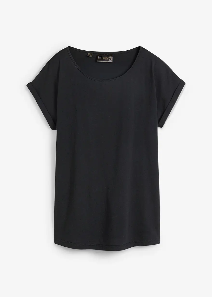 bonprix Hübsches Shirt mit Flügelärmeln - schwarz - Damen