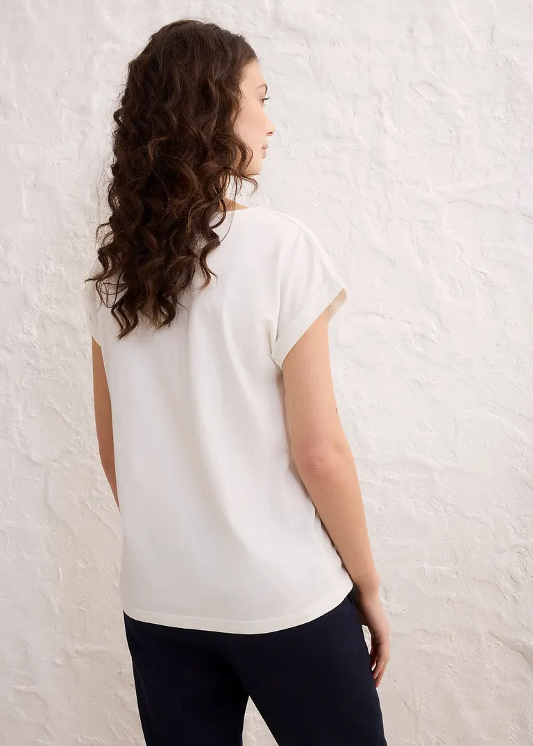 Bonprix Hübsches Shirt Mit Flügelärmeln - Weiß - Damen