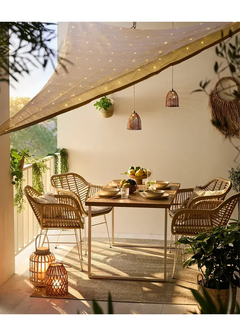 Bonprix Idealer Schattenspender Mit Romantischer Beleuchtung - Beige