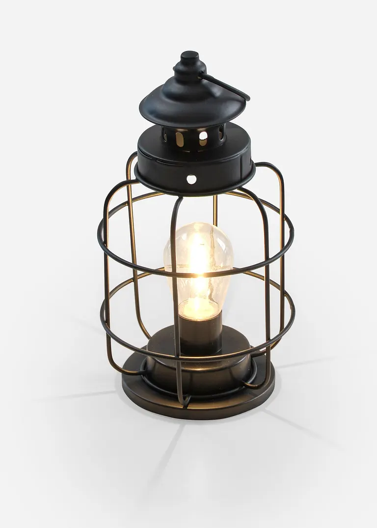 bonprix Industrielle Laterne für rustikale Akzente - schwarz
