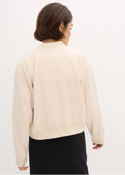 Bonprix Jacke Mit Knopfleiste Und Taschen - Beige - Damen