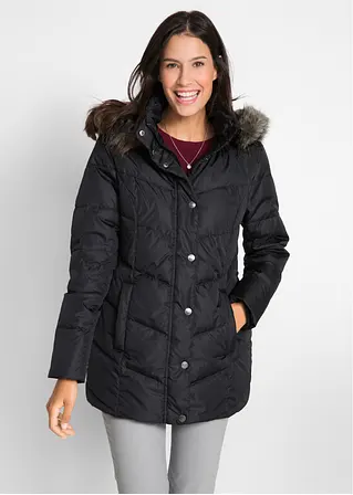 Bonprix Jacke Mit Teilungsnähten Und Abnehmbarer Kapuze Mit Fellimitat