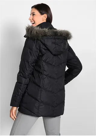 Bonprix Jacke Mit Teilungsnähten Und Abnehmbarer Kapuze Mit Fellimitat