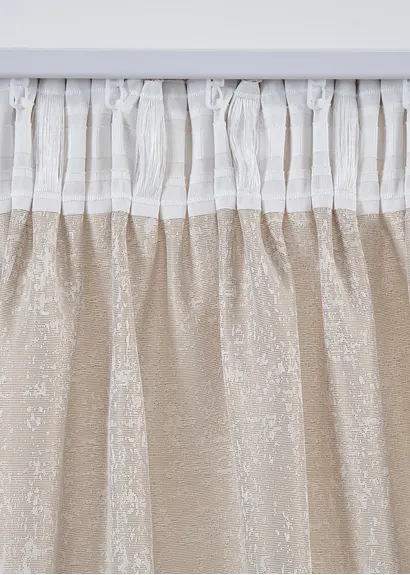 Bonprix Jacquard Vorhang Mit Feinem Goldglanz - Weiß Multifunktionsband