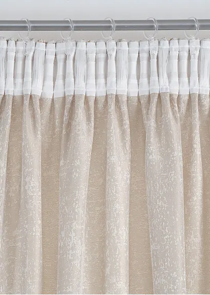 Bonprix Jacquard Vorhang Mit Feinem Goldglanz - Weiß Multifunktionsband