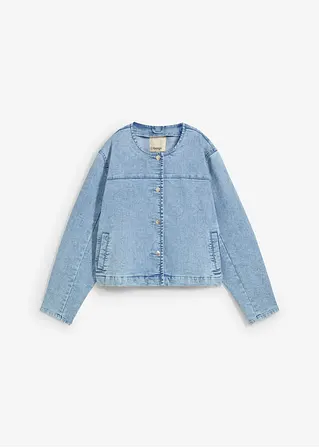 bonprix Jeansjacke verkürzt und mit Taschen - blau - Damen