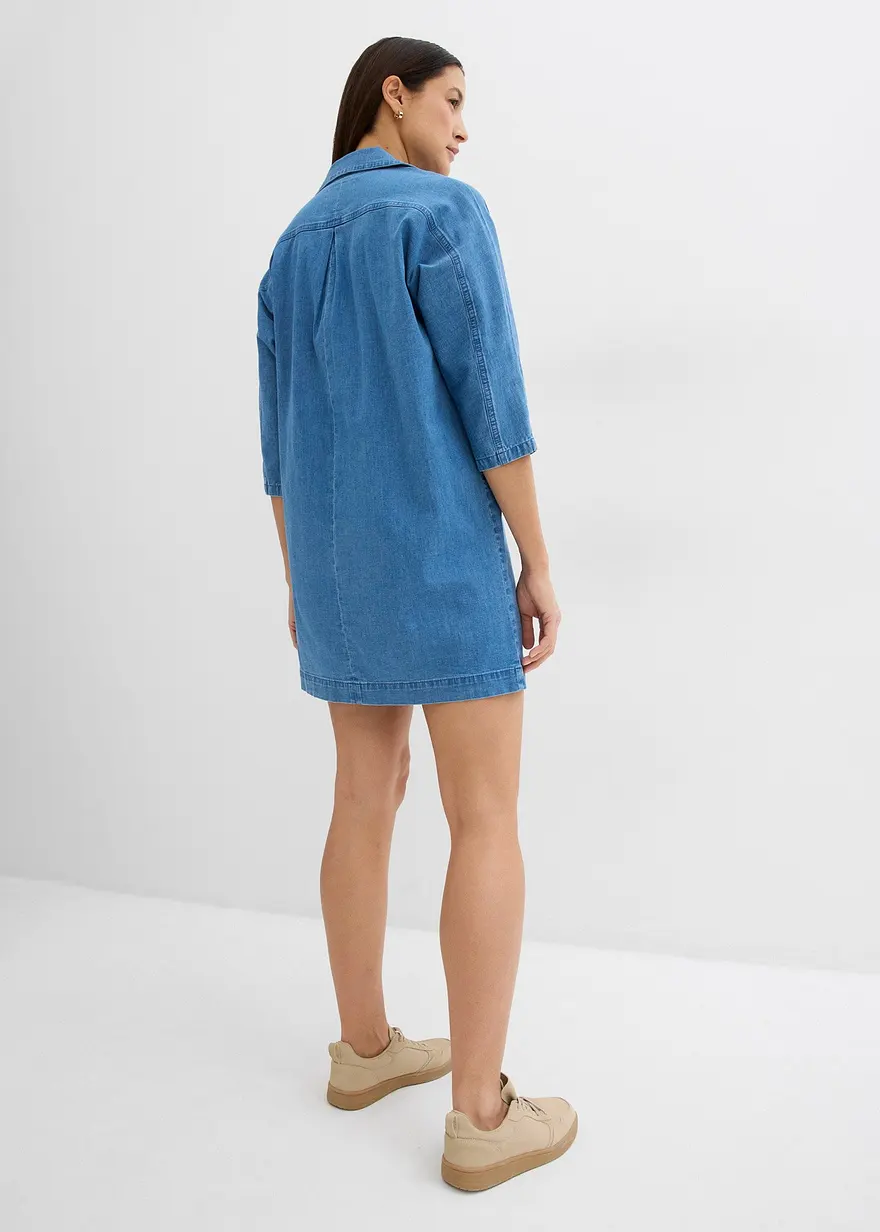 Bonprix Jeanskleid In Tunika Form Oversized - Blau - Damen