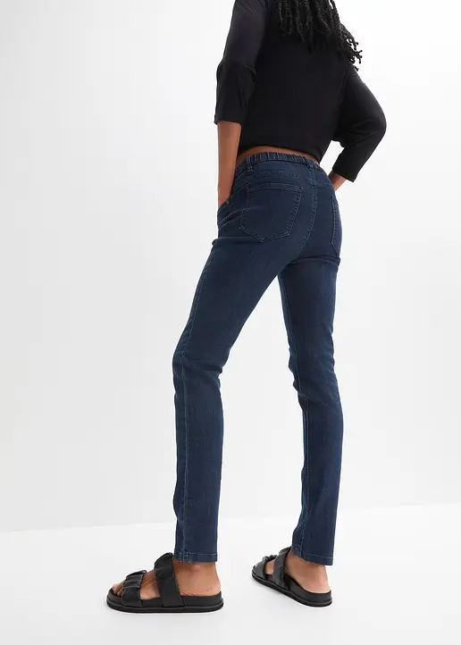 Bonprix Jeggings Schlupfjeans Mit Softem Washing-Effekt - Blau