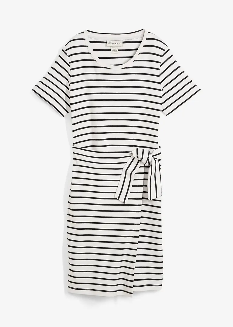 Bonprix Jersey-Kleid Mit Rundhalsausschnitt Taillierter Passform Und Einem Geraden Saum