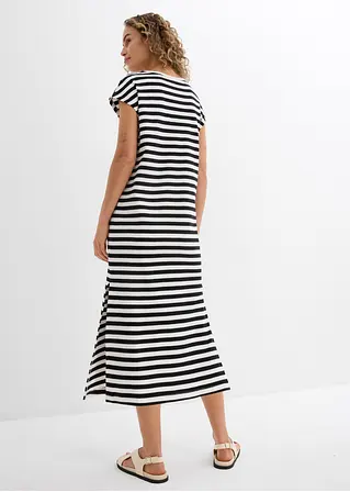 Bonprix Jersey-Kleid Mit Rundhalsausschnitt Weiter Passform Und Einem Geraden Saum