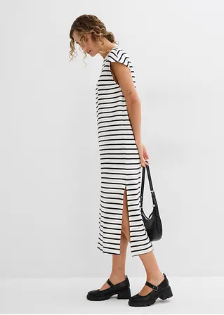 Bonprix Jersey-Kleid Mit Rundhalsausschnitt Weiter Passform Und Einem Geraden Saum