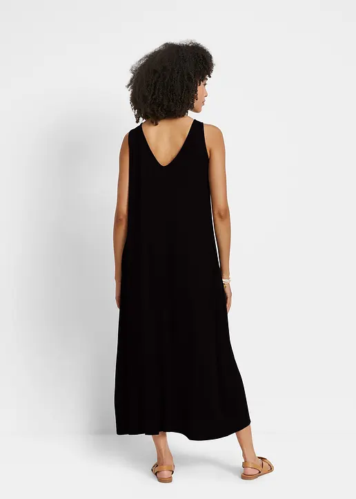 Bonprix Jerseykleid Mit Schönem Rückenausschnitt - Schwarz