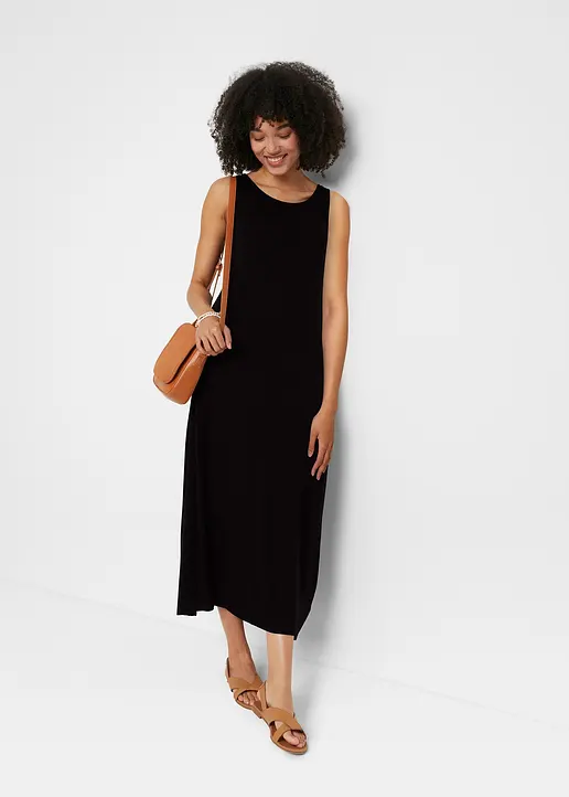 Bonprix Jerseykleid Mit Schönem Rückenausschnitt - Schwarz