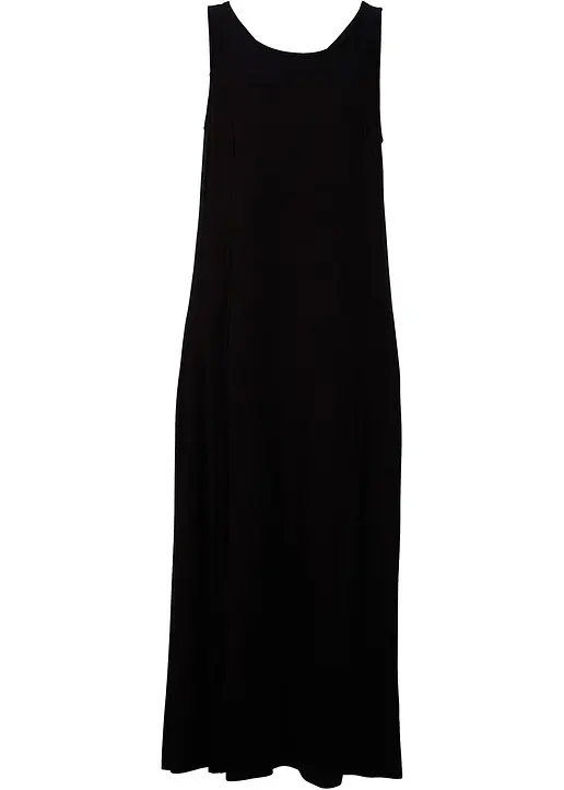 bonprix Jerseykleid mit schönem Rückenausschnitt - schwarz