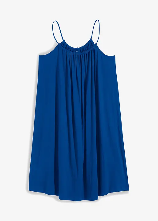 bonprix Jerseykleid mit Spaghetti-Trägern - blau - Damen