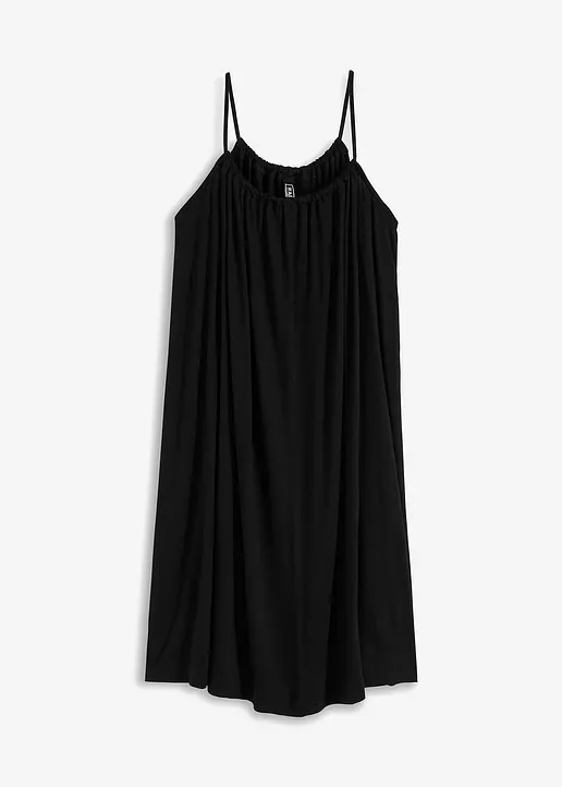 bonprix Jerseykleid mit Spaghetti-Trägern - schwarz - Damen