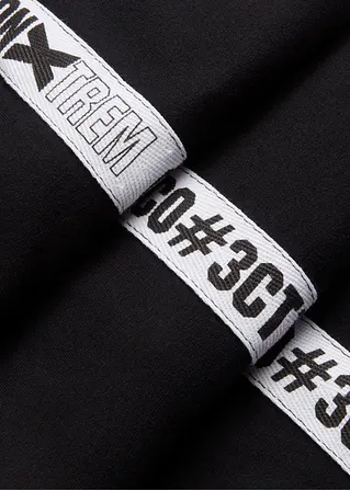 Bonprix Jogginghose Mit Seitlichem Tape - Schwarz - Kinder