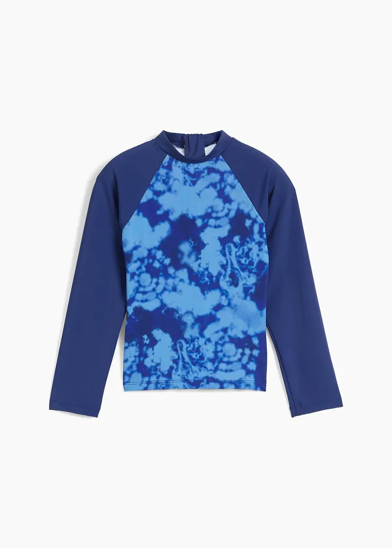 Bonprix Jungen Badeshirt Mit Batik-Ärmeln Und Einem Reißverschluss Hinten