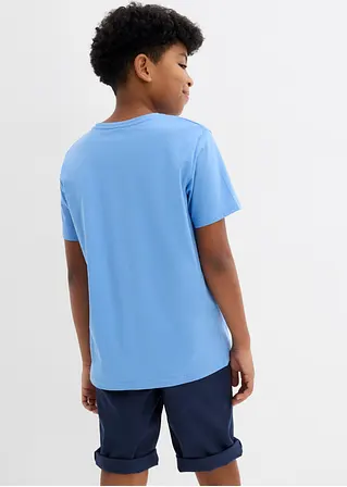 Bonprix Jungen Basic T-Shirt Mit Rundhalsausschnitt - Kinder