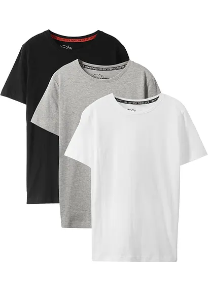 bonprix Jungen Basic T-Shirt mit Rundhalsausschnitt - Kinder