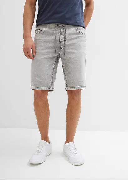Bonprix Kernige Bermuda Aus Bequemen Sweat-Denim - Grau